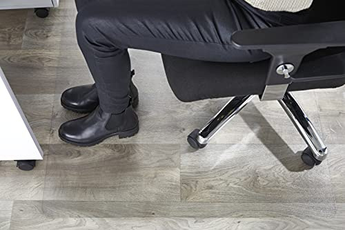 andiamo Bodenschutzmatte Bürostuhl - Verwendung als Bürostuhlunterlage, Bodenschutzmatte Fitness - Bürostuhl Matte transparent, rutschhemmend - pflegeleicht - Bodenschutz für alle Böden 60 x 80 cm