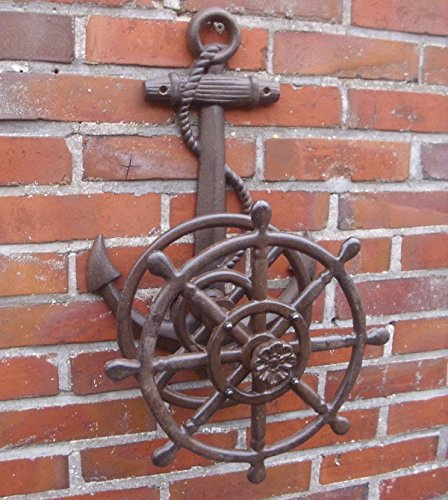 DR-894 Schlauchrolle/Schlauchhalter Anker Gusseisen Maritim Antik Nostalgie Stil