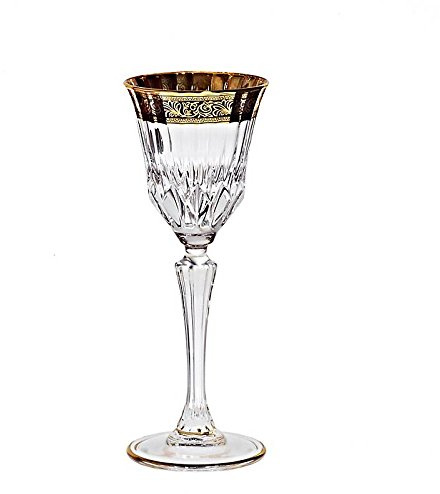 CRISTALICA Likörglas Likörkelch Schnapsglas Golden Black 80 ml Kollektion Edelrausch im Monumentalem Style