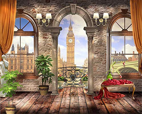 YEESAM ART DIY Ölgemälde Malen nach Zahlen Erwachsene Kinder, Blick auf Big Ben in London vom Haus Zahlenmalerei ab 5 Öl Wandkunst