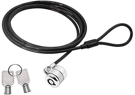 YACSEJAO Notebook/Laptop Combination Lock Security Cables 1.8M Office Dormitory Meeting Study Room Security Lock，for Laptops, Other Devices with Lock Slot(Black)