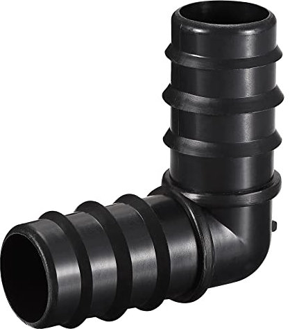 sourcing map Tuyau Barbillon Irrigation Raccords Coude Connecteurs 25mm Barbelé 58mm x 58mm Plastique Connecteur pour 1 Pouce Interne Diamètre Tuyau Noir Paquet de 20