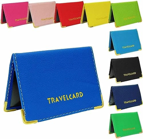 REQUISITE NEEDS Funda unisex para tarjetas de crédito, tarjeta de identificación, diseño de lunares, color liso, Blue, Moderno y duradero