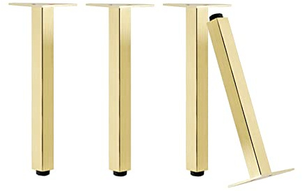 Mit Mid-Century Modern Style für Möbelfüße,4er Pack ErsaTischbeine,Industrielle MetallSchrankfüße,mit Befestigungsschrauben und Bodenschutz,für jedes DIY-Projekt (18cm/7.1in,Gold)