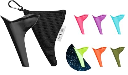 PiPiLOTTA® urinale femminile da viaggio | aiuto per il pollo in piedi per festival, campeggio, viaggi con custodia protettiva | Urinella riutilizzabile | orinatoio per donne (antracite)