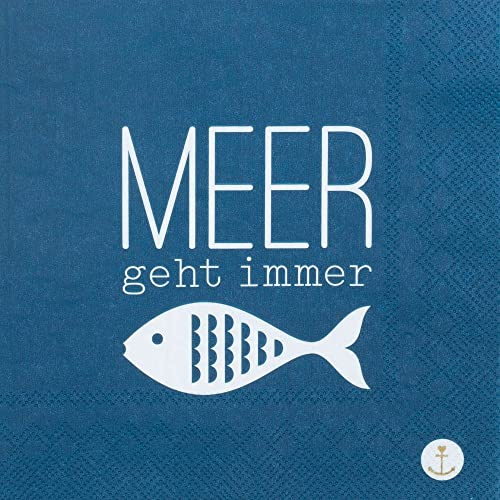 Räder Meer als Worte - Serviette Meer geht Immer