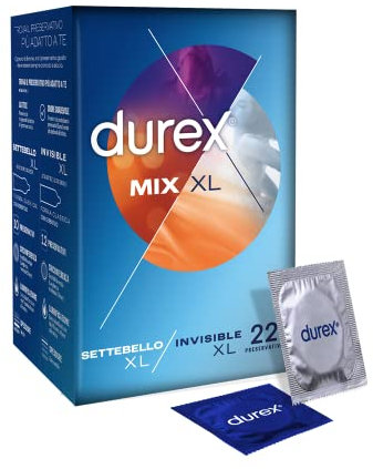 Durex Combo Mix XL Extra-Large Preservativi, 22 profilattici Esclusiva Online