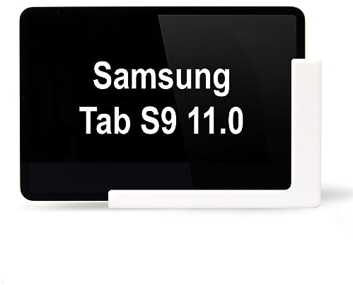 TabLines TWP029 Wandhalterung inklusive Ladefunktion über integrierten USB-C Adapter für Samsung Tab S9 11.0 (weiß)
