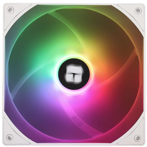 Thermalright TL-C14CW-S Ventilateur de processeur à grande vitesse 1500 tr/min, ventilateur PWM silencieux de 14 cm, blanc