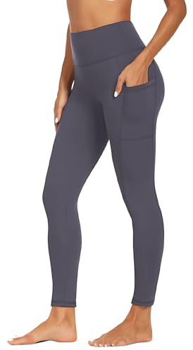 Merlvida Sport Leggings Damen High Waist Blickdicht Sportleggins Damen Lang mit Taschen Bauchweg Sporthose Gym Leggins Push Up Stretch Hose Workout Yoga Fitness