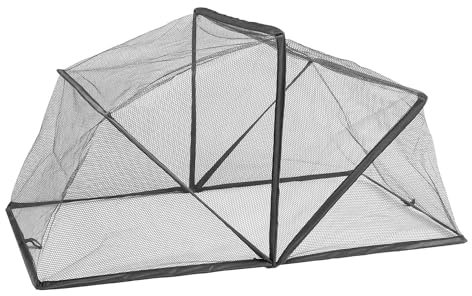 Coopers of Stortford - Folding Crop Cage for Protect Plants and Vegetables - 35gsm Mesh Cloth Plant Protector with Steel Wire Frame - Includes Ground Loops and Pegs for Secure Anchoring