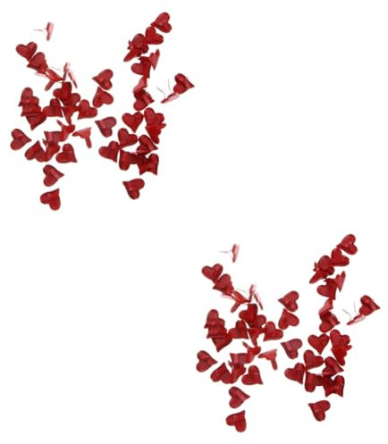 SEWACC 100stücke Mini Brads Herzförmig Pastell Brads Für Scrapbooking Basteln Und Rot Einfache Anwendung Und Hochwertiges Eisenmaterial Für Kreative Projekte Halten Von Fotos