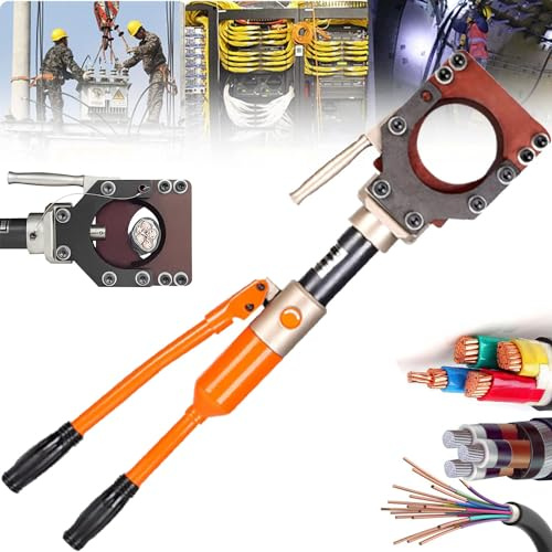 YANDDEA Hydraulischer Kabelschneider, Robustes Bolzenkabelschneider-Werkzeug, hydraulische Kabelschere, Handschneidewerkzeug 7T/8T/10T, hydraulische Kabelzange zum Schneiden von Cu/Al,CPC-95