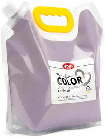 Viva Decor My Emotion Color 2,6 litros - Ligereza armoniosa - Color lila claro mate para pared y techo, alta opacidad, olor neutro y granja de goteo. Pintura interior para salón, dormitorio y