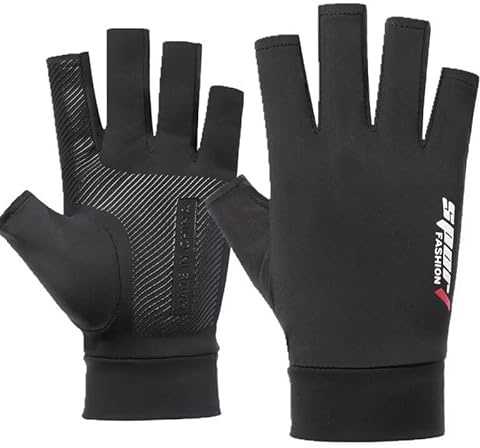 Sommerhandschuhe für Herren, fingerlos, leicht, Halbfinger, Sonnenschutz, für Outdoor, Wandern, Fahren, Radfahren