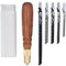 Kit de Scie à Main Artisanale, Lames en Acier à Haute Teneur en Carbone, Manche Circulaire en Bois, Mandrin en Laiton, Outil de Scie à Métaux pour le Travail du Bois