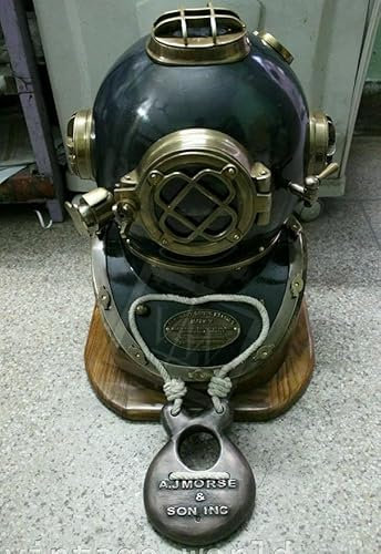 US Navy Mark V Modell Tauchhelm Tiefsee Boston Messing Taucherhelm Replik Antik Scuba Sea Replik Us Messing Vintage Tiefsee Solid Marine Helm für Büro & Home Decor