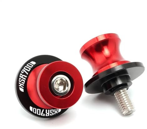 NFNVEKESD Diábolos para Moto para Y&amaha para XSR 900 ABS para XSR900 ABS 2017 2018 2019 2020 2021 2022 2023 2024 Carretes Basculantes Motocicleta Deslizador Tornillos De Soporte De 6mm(Red)