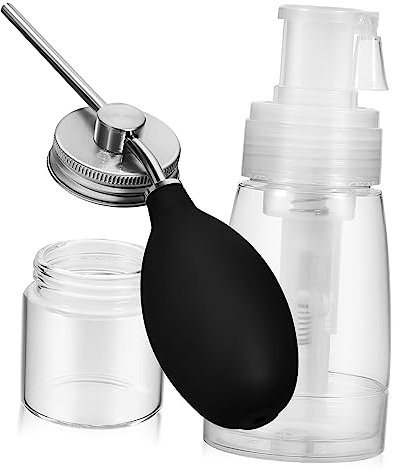 SHERCHPRY 2pcs 180ml Powder Puffer Bottle and Hair Spray Mist Applicator Bottles for Hair Styling and Barber Use