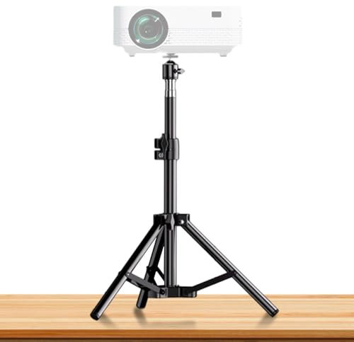 Soporte de trípode de proyector ajustable - Portátil pesado y portavasos para uso interior/exterior | STURDY Portable Projector Mount con control de altura | Ideal para camping, espectáculos