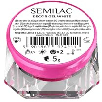 Semilac Decor Gel White – Hochpigmentierte Nail Art Paste für feine Linien, Babyboomer & French – 5g