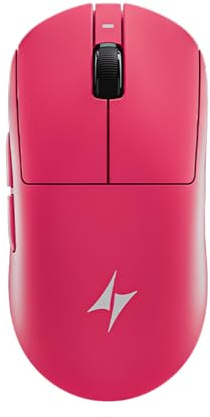 ATK Dragonfly A9 Plus Souris Gaming sans Fil - Fuchsia | 57 g Ultra-Légère, Capteur PAW3395, 26 000 DPI, Polling 1 000 Hz, Batterie 240 Heures, 2,4 GHz/BT/Filaire, pour PC/Mac