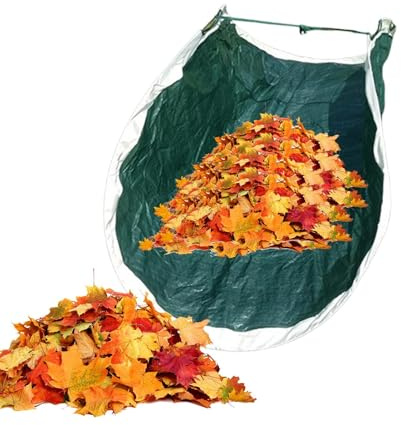 Collecteur de feuilles de jardin – Sacs à feuilles pliables et portables – Solution pour collecteur de déchets pour feuilles d' , débris de jardin, tonte, nettoyage des déchets de pelouse