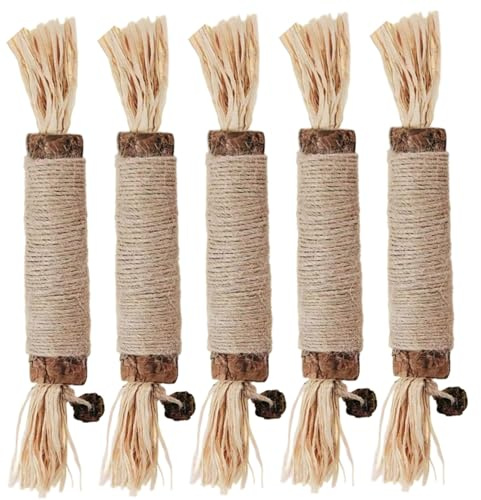 5 Stück Silvervine Sticks für Katzen 15 Zoll zahnreinigende natürliche Matatabi gesunde Katzen-Kausticks fördern die Verdauung Silvervine für alle Rassen Kätzchen Katze