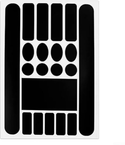 Yhenlovtt Juego de 16 pegatinas de protección de carbono para marco de bicicleta, color negro mate, película protectora transparente negra para bicicletas Road Plus (negro mate)