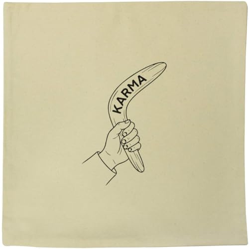 Azeeda 40cm x 40cm 'Karma Boomerang' Canvas Cushion Cover (CV00050488)