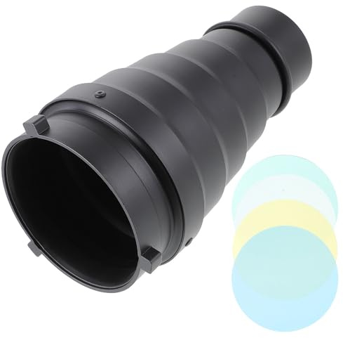 Light Beam Tube Flash Diffuser for Speedlight, Plastic | Honeycomb Grid with Light Filters, Photography Accessories for Beauty Photography, High Adaptability