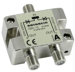 Kathrein EBC 10 2-fach-Verteiler (F-Anschluss, 5-2400 MHz, Rückweg- und UHF-tauglich, Fernspeisetauglich, Sat, TV, Kabel)