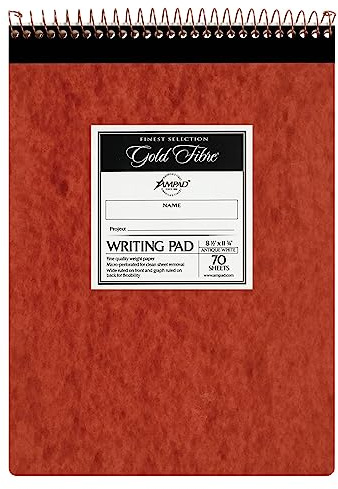 Ampad Gold Fibre Retro Pad, Wide Rule, 8-1/2 x 11-3/4, White, 70-Sheets/Pad (20-008R)