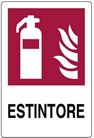 Cartelli segnaletici antincendio Pubblicentro - alluminio - estintore - 30x20 cm - 02400010ALB0300X0200