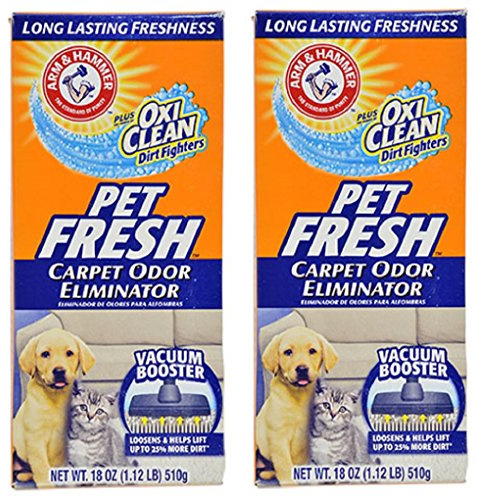 Arm & Hammer Pet Fresh Carpet Odor Eliminator Plus Oxi Clean Dirt Fighters, 18 oz,(PACK OF 2)