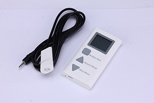 Perfect-Prime TH1165WH Enregistreur de donnees Micro USB de Temperature et d’Humidite a haute precision (couleur blanche) avec sonde externe pour stockage, logistique, utilisation a domicile