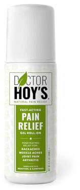Doctor HOY'S Natural Pain Relief Gel with Arnica, Camphor & Menthol, Fast-Absorbing Topical Gel for Temporary Relief of Minor Aches & Pains of Muscles & Joints Associated with Backache and Arthritis