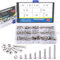 Glarks 150Pcs M5 Stainless Steel Button Head Hex Socket Head Cap Bolts Screws Nuts Assortment Kit