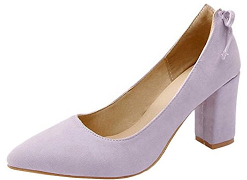 Chicmark Dress Fashion Pumps con tacco a blocco, scarpe da sposa e da lavoro, Lilla, 41 EU