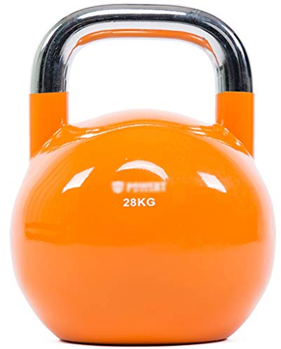 ZYCSKTL Kettlebells Kettlebells Gusseisen,Frauen Fitness Kettle, Ganzstahlguss Klassische Kettle Dumbbells, Herrenkrafttraining Sportkettle (Color : 28kg orange)