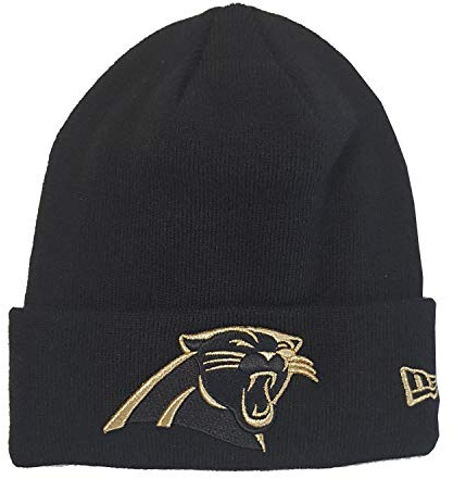 New Era NFL Beanie Mütze Wintermütze American Football goldenes Teamlogo schwarz