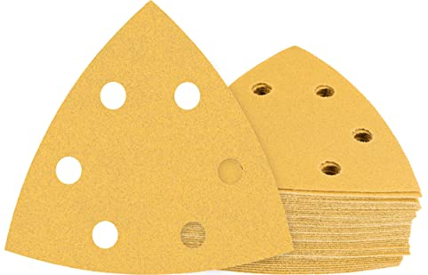 Bosch 50x Feuilles abrasives EXPERT C470 (pour Peinture sur bois, Bois dur, Ø 93x93 mm, Grain 60, Professional Accessoire Ponceuse Delta)