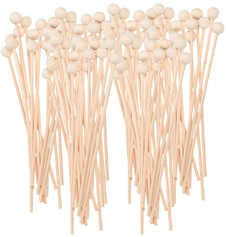 Rock Candy Sticks - 100 Pieces, Wooden Cake Sticks & Drink Stirrers, 6 Inch
