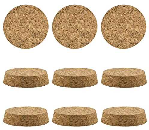 INCREWAY Konische Korkstopfen, 10-tlg. Haltbare Holz-Weinflaschenverschluss Korkstopfen für Weinflasche Glasflasche