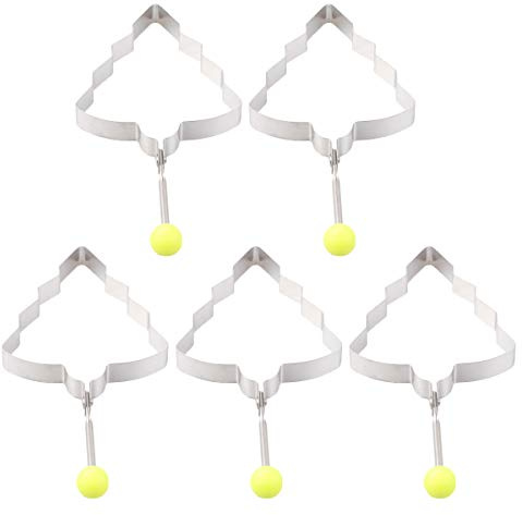 TOPBATHY Spiegelei Form Edelstahl 5 Stück Weihnachtsbaum Design Eierformer Pfannkuchenform Küchenhelfer Für Kreatives Frühstück Und Schnelles Kochen