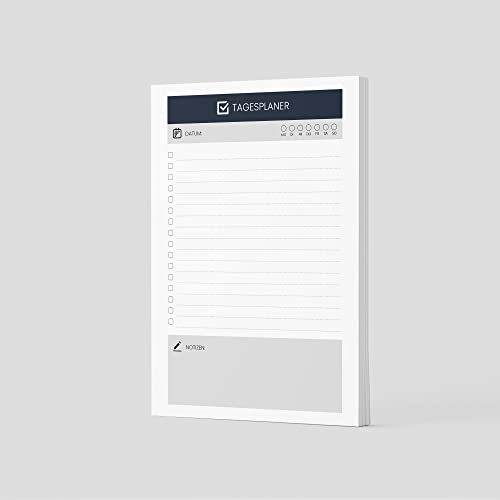 Carpezz ToDo Liste als Block | Tagesplaner | Wochenplaner | Minimalistisch Elegant | 50 Seiten | DIN A5