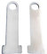 zalati Motorcycle Open/Full Buckle Fastener Bar 2pcs Metal Quick Release Lock Pad for Helmet Hanger Easy to Install Use Compatible with Yamaha Honda - Sliver