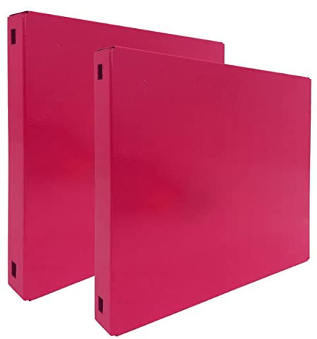 PROREGAL 2x Memoboard aus Stahl geschlossen | HxBxT 30x30x3,5cm | Rosa | Wandtafel Trägersystem Magnettafel Lochblech