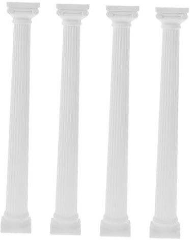 Happyyami 4pcs Mini Roman Column Statue Pillar Decor for Desktop Zen Garden Tool Photo Prop Table Decor for Home Decoration