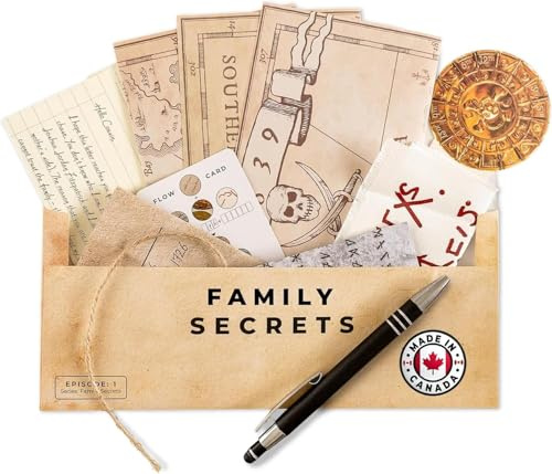 Escape Mail: Gripping Escape Room Game in an Envelope - Episode 1: Family Secrets. Immersive Storyline The Family Will Love Or for Date Night, Age 10+ (2nd Edition)